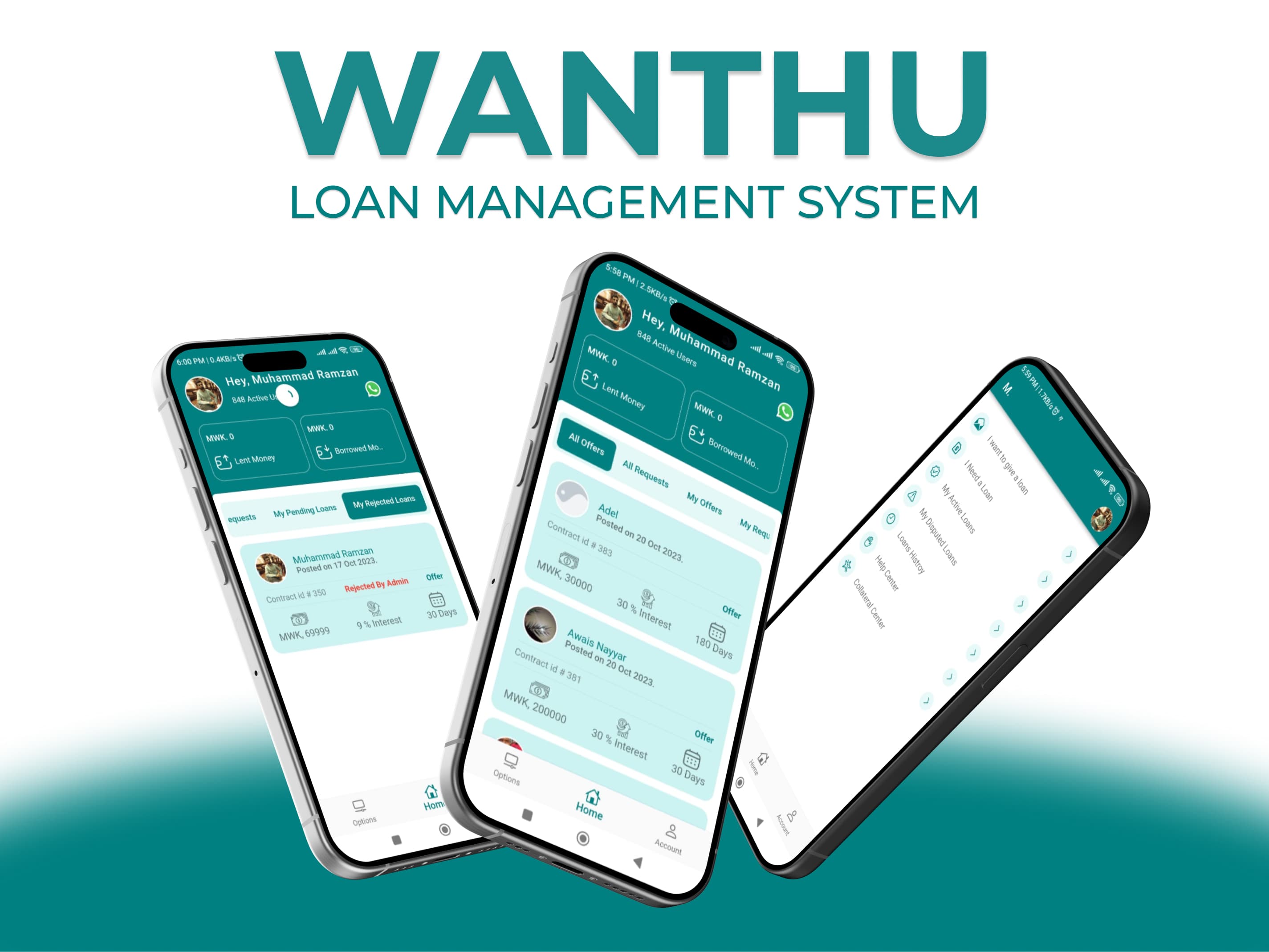 Mobile app for loan management.