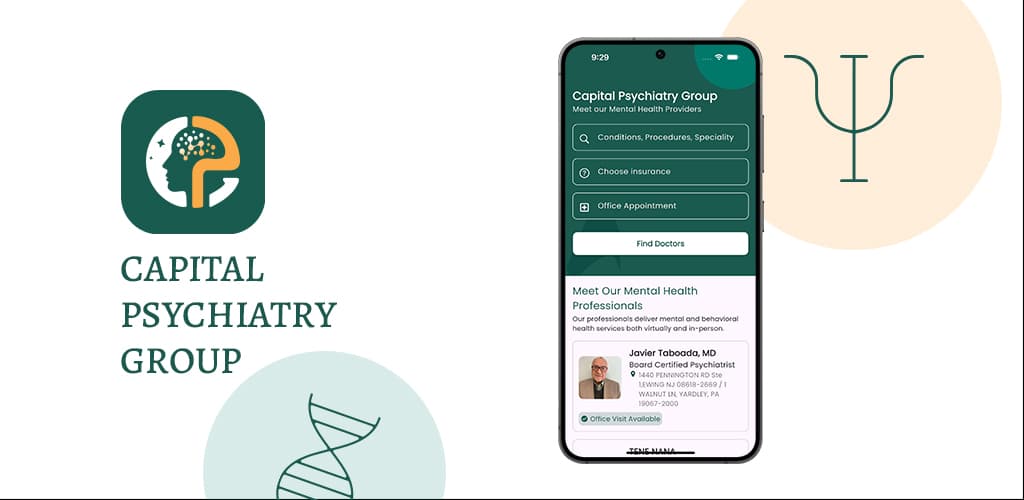 Capital Psychiatry Group Telehealth Healthcare Mobile App
